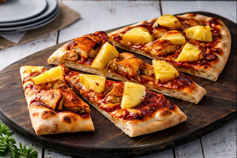 BBQ Chicken and Pineapple Flatbread