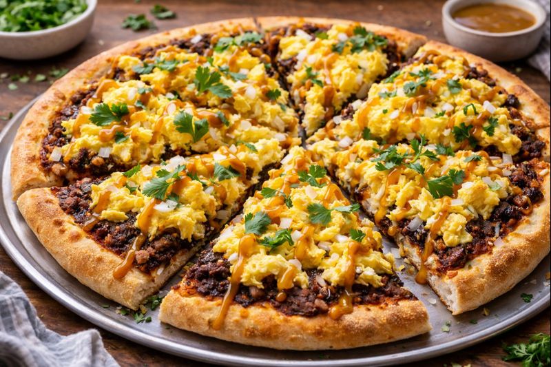 Black Bean & Salsa Breakfast Pizza