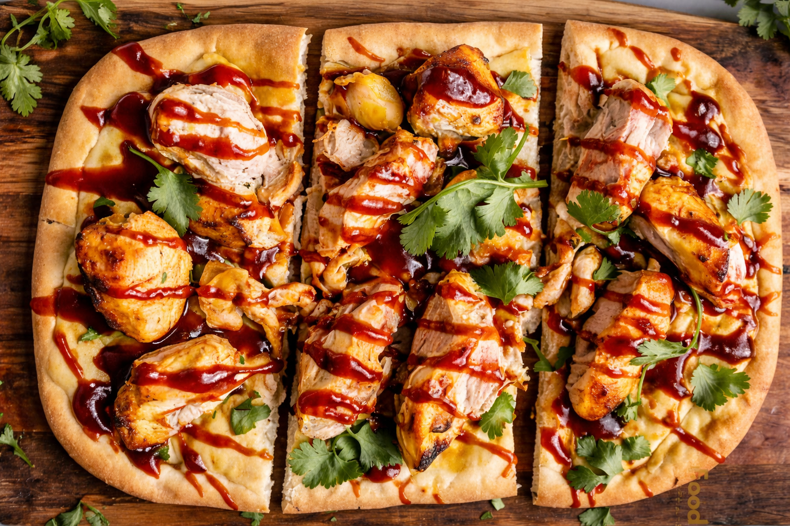 Buffalo BBQ Chicken Flatbread