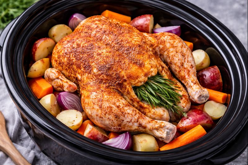 Classic Whole Crockpot Chicken
