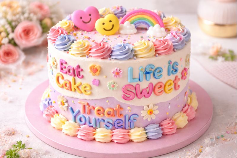 Playful Quote Cake