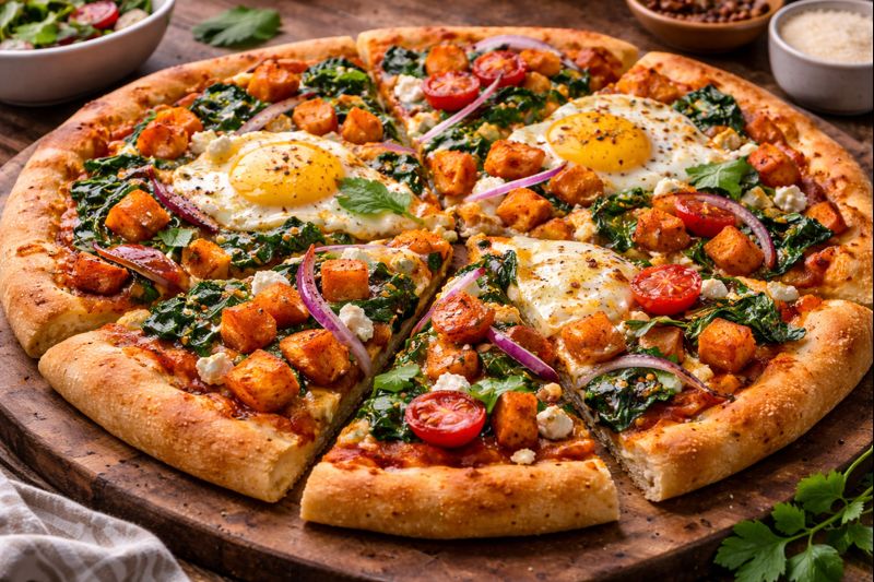 Sweet Potato & Egg Power Pizza