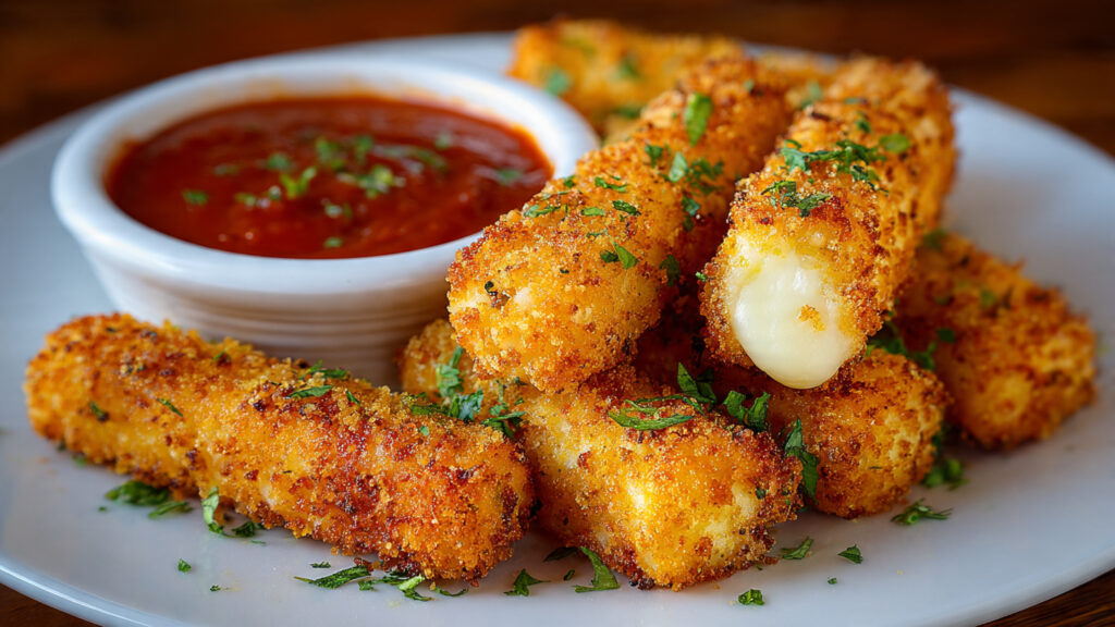 Crispy Mozzarella Sticks (Air Fryer Option)