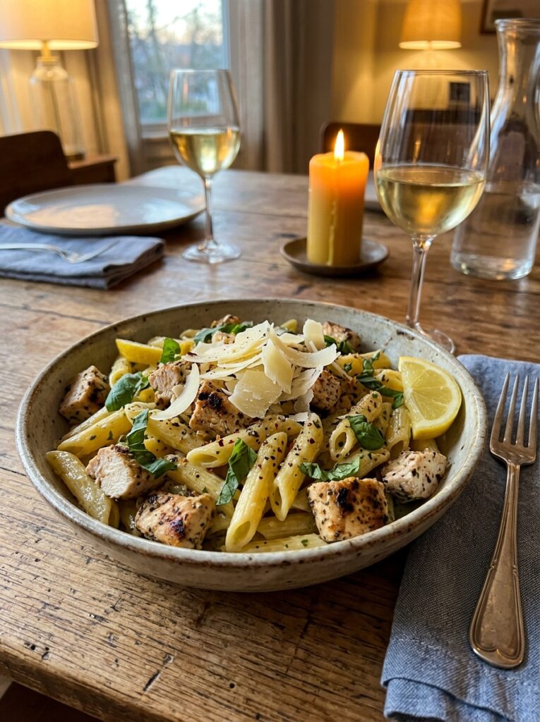 Garlic Lemon Chicken Penne