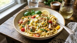 lemon basil chicken past